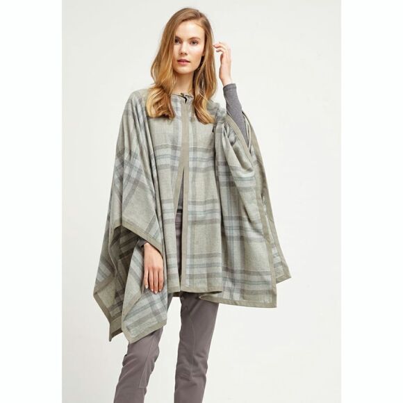 New! RALPH LAUREN Plaid Plus Size Wool Cashmere Blend Poncho Suede-Trim Size 2X - Picture 4 of 8
